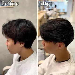 ショート パーマ メンズ 🔮メンズ縮毛矯正 毛流れパーマ💎竹永のヘアスタイル