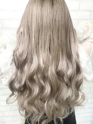 ロング カラー ハイトーン/韓国風 🤍Nacchi🐈のマツエク・マツパデザイン