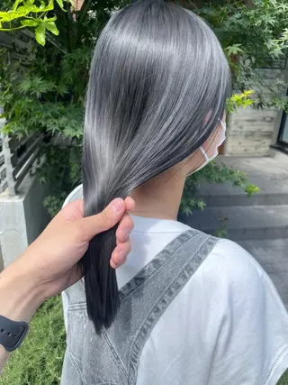 セミロング カラー 顔周りカット× 髪質改善【リョウ】のヘアスタイル