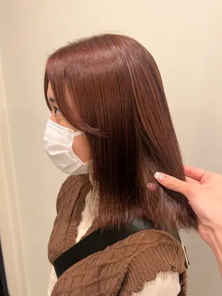 セミロング カラー 内沼 恵留菜のヘアスタイル