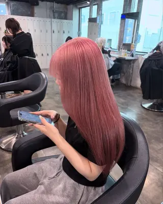 ロング カラー ハイトーンブロンド 横浜💞ミオのヘアスタイル