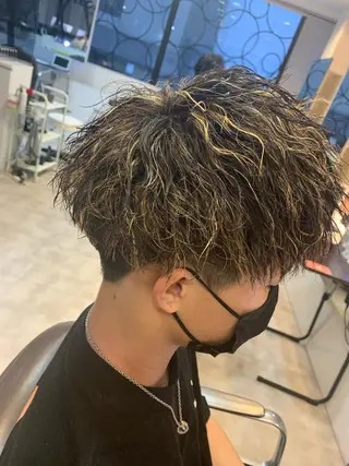 ショート メンズ メンズパーマ/難波/ 心斎橋　室園亮佑のヘアスタイル