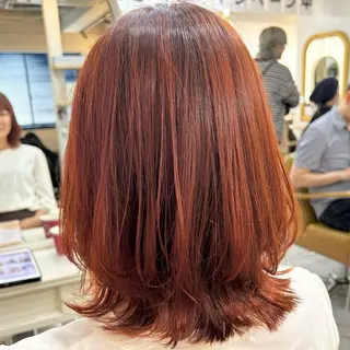 ミディアム カラー 顔まわりカット/ボブ /🧁とーこ🧁のヘアスタイル