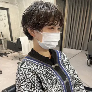 ショート パーマ ヤマモト マイのヘアスタイル