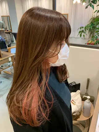 ロング カラー 髪質改善/艶髪カラー 関野文也のヘアスタイル