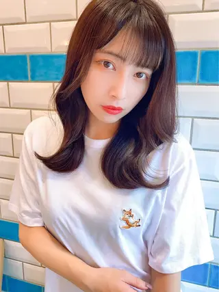 セミロング 🎀しゅな/韓国 レイヤー/透明感♡のヘアスタイル