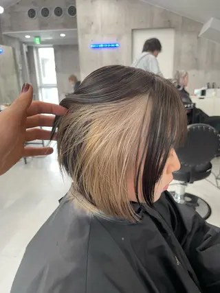 ミディアム カラー パーマ ヘアアレンジ メンズ キッズ レイヤーの魔術師 𓍼takumi𓍼のヘアスタイル