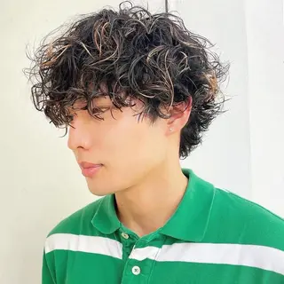 ショート カラー パーマ メンズ ishida kaitoのヘアスタイル