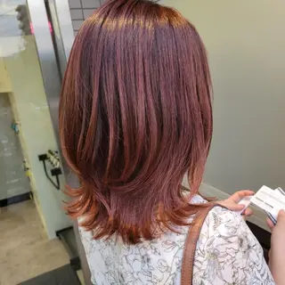 ミディアム カラー レイヤー/ショート /山田譲治✂️のヘアスタイル