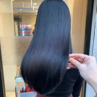 ロング カラー 髪質改善/ ストレート/佐藤健人のヘアスタイル