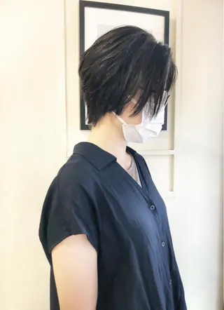 ショート カラー 🌿ダブルカラー/ 明大前/中村渓太のヘアスタイル