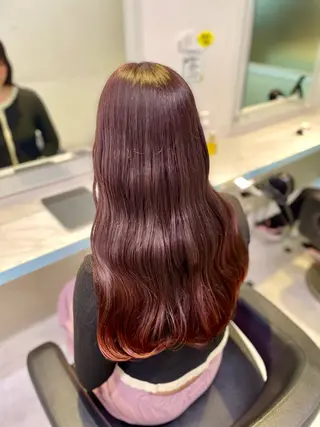 カラー 🍒♡艶髪暖色カラー saaya♡🍒のヘアスタイル