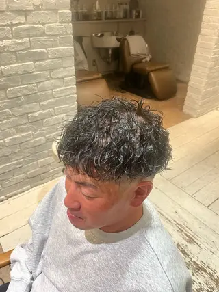 パーマ メンズ BLUE       hair＆Life所属・メンズ特化 山崎  蓮のヘアスタイル