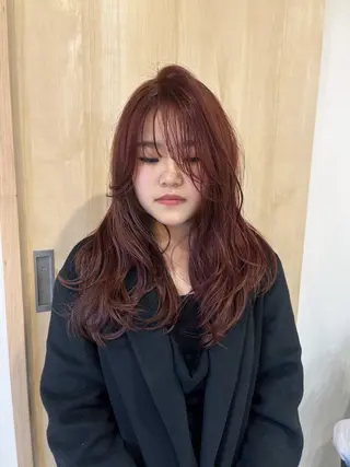 ロング カラー 下石怜子/レイヤー/ 透明感カラーのヘアスタイル