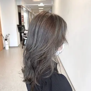 セミロング カラー 心斎橋/ブリーチなし 髪質改善/レイヤーのヘアスタイル