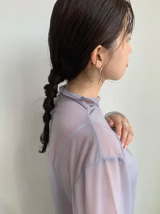 セミロング ヘアアレンジ ANY／SUE 千葉パーマのヘアスタイル