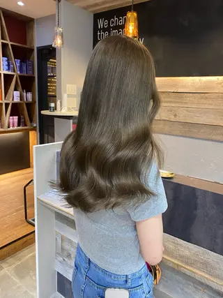 セミロング カラー 前田 竜一のヘアスタイル
