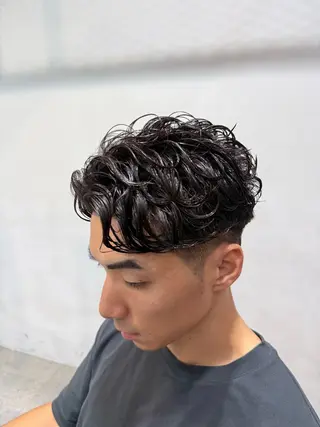 ミディアム パーマ メンズ Men's salon fifth 渋谷【メンズサロン フィフス】所属・fifth/堀 佳樹のヘアスタイル