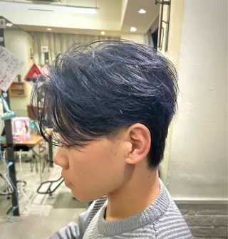 ショート カラー メンズ 似合わせメンズカット /ニュアンスパーマのヘアスタイル