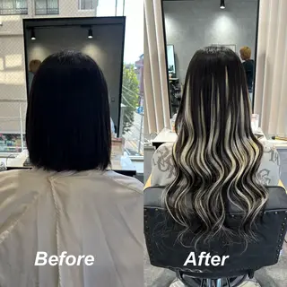 ロング プルエクステ/インナ ーカラー🦊はるなのヘアスタイル