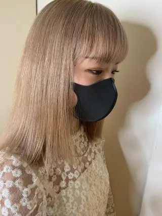 セミロング カラー ハイトーン/ブリーチ /ウルフ⛓️MAKIのヘアスタイル