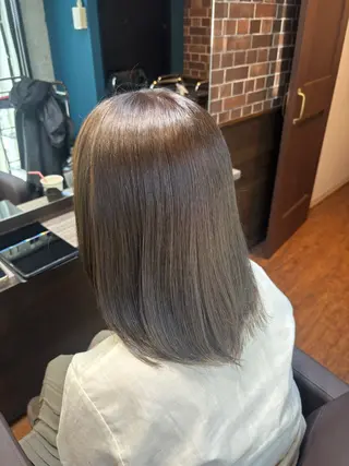 ミディアム カラー ブリーチ/パーマ 岸谷真幸のヘアスタイル