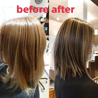 ミディアム カラー 浅野  勇貴のヘアスタイル