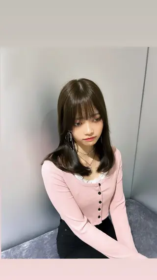 セミロング カラー 韓国レイヤー/ 髪質改善🇰🇷早坂のヘアスタイル