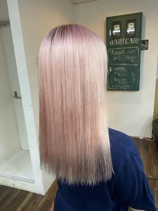 ミディアム カラー ヘアアレンジ 🌟🍒ハイトーン 韓国ヘア/ユウミのヘアスタイル