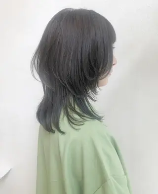 セミロング カラー nakahara madokaのヘアスタイル