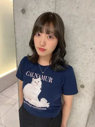 ミディアム カラー りおな/エクステ /ミルクティーカラーのヘアスタイル