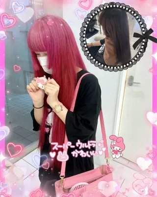 ロング カラー 🍭ハイトーン/ レイヤーカット🦄のヘアスタイル