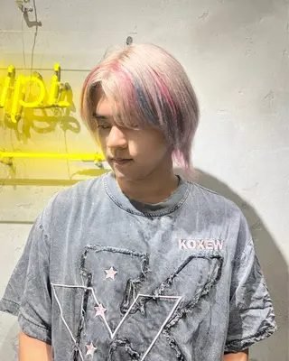 メンズ デザイン🥇複雑履歴 ハイトーン特化のヘアスタイル