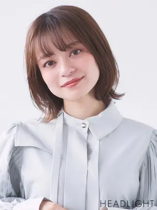 ミディアム あき しぶやのヘアスタイル