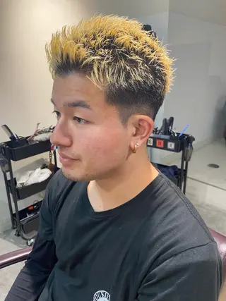 ショート ヘアアレンジ メンズ パーマ特化/フェザー パーマシャドウ/真生のヘアスタイル