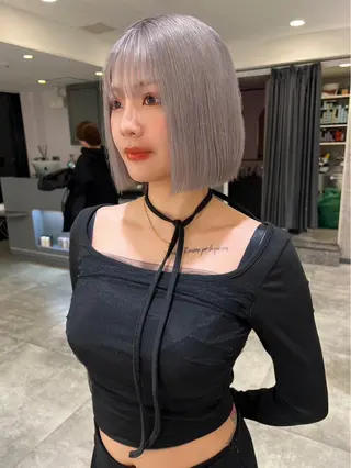ショート ブリーチ、髪質改善 Noe心斎橋店のヘアスタイル