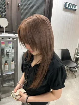 ロング 🫐寒色系カラー 🫐ヤマナカリリカのヘアスタイル