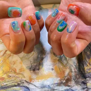 ショート ネイル 自由が丘✳︎奥沢 nail söpöのネイルデザイン