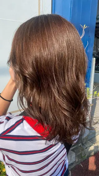 ミディアム 中尾 未来/艶カラー /カットモデルのヘアスタイル