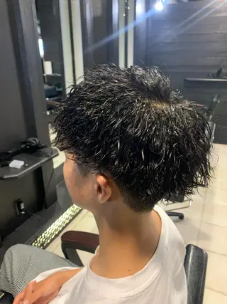 ショート メンズ メンズパーマ/難波/ 心斎橋　室園亮佑のヘアスタイル