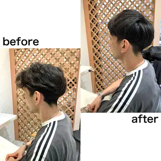 ショート パーマ メンズ 川間 将彦のヘアスタイル