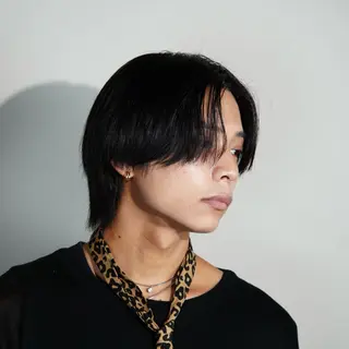 ミディアム カラー パーマ メンズ シースルーマッシュ/ メンズ/KYOHEIのヘアスタイル