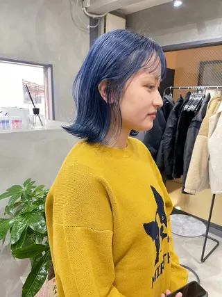 ミディアム カラー AiM 大名　似合わせカットのヘアスタイル