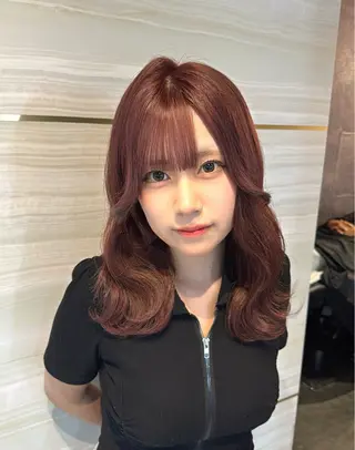 セミロング カラー elubylovis mana💜のヘアスタイル