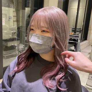 ミディアム カラー 🦋ブリーチカラー/ 専門Aya💖のヘアスタイル