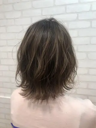 ミディアム カラー 髪質改善【due hair】砂川 翔のヘアスタイル
