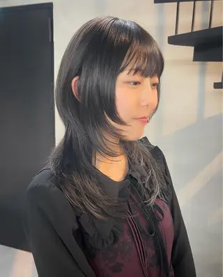 セミロング 柏 ウルフ/レイヤー 田中佐和🐺のヘアスタイル