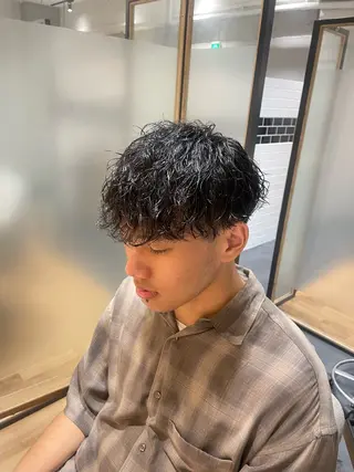 ショート パーマ メンズ サトウ コウキのヘアスタイル