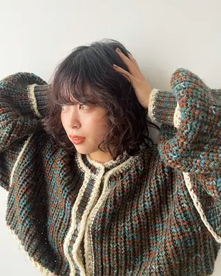 ミディアム 暖色カラー/似合わせ カット/名古屋/辻のヘアスタイル