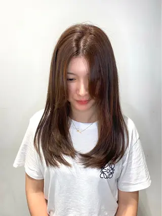 ロング パーマ ヘアアレンジ 小野寺瑞希 /最小顔カットのヘアスタイル